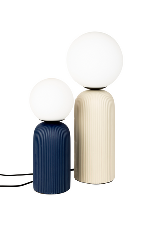 Beige Fluted Ceramic Table Lamp M | Zuiver Dash | OROA.com