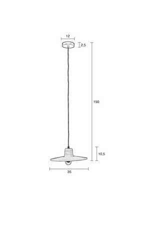 Black Rattan Pendant Lamp | Zuiver Balance | OROA.com