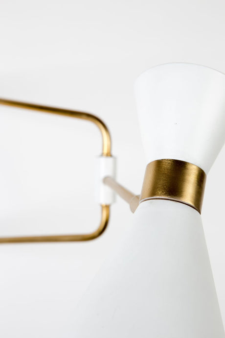 White Swing Arm Wall Lamp | Zuiver Shady | OROA.com