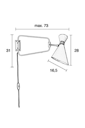 White Swing Arm Wall Lamp | Zuiver Shady | OROA.com