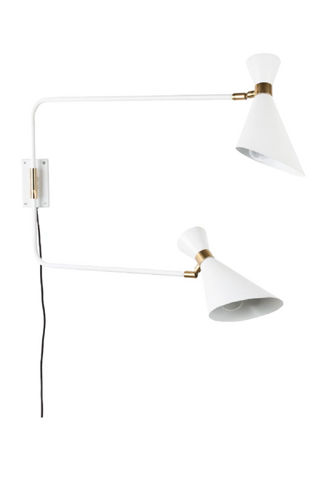 White Double Headed Wall Lamp | Zuiver Shady | OROA TRADE