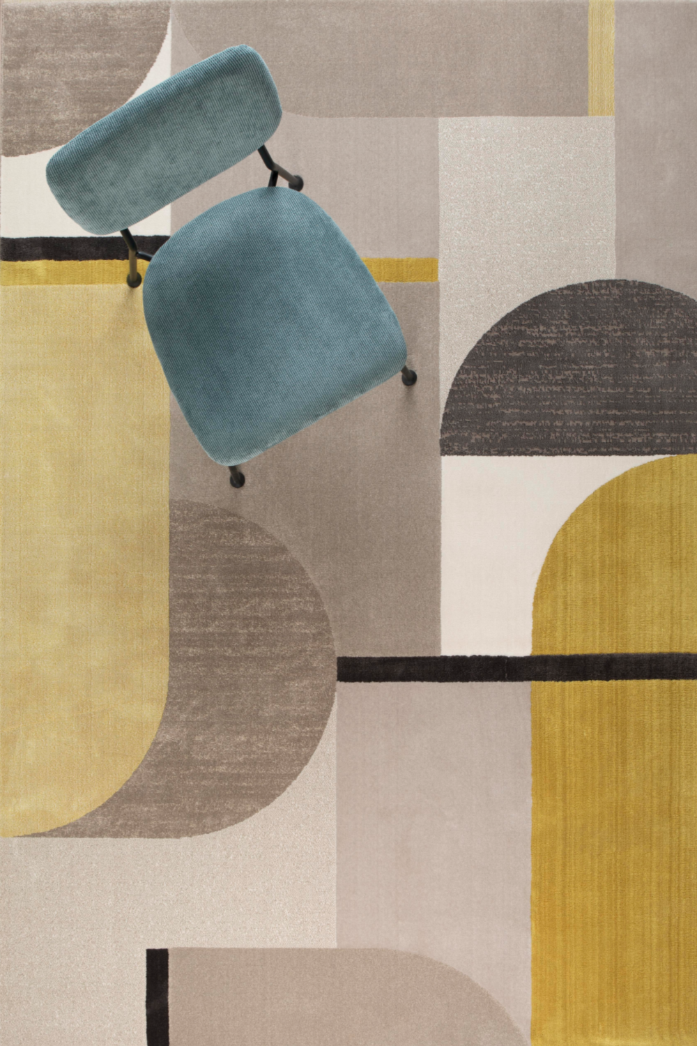 Gray And Yellow Carpet | Zuiver Hilton | OROA.com