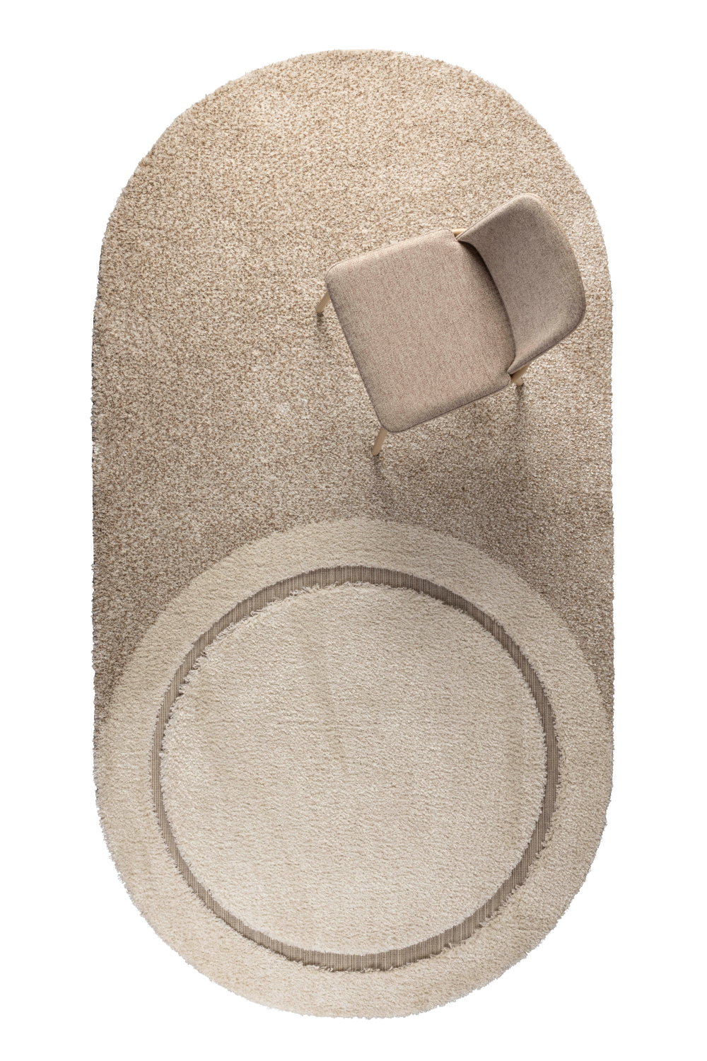 Oval Beige Rug 5' x 10' | Zuiver Spark | OROA.com