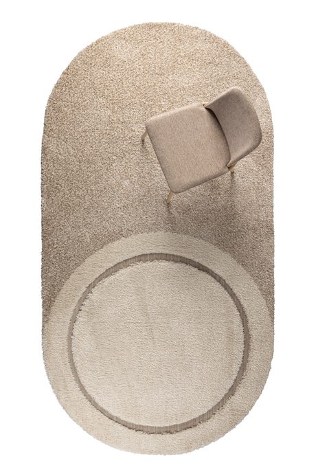 Oval Beige Rug 5' x 10' | Zuiver Spark | OROA.com