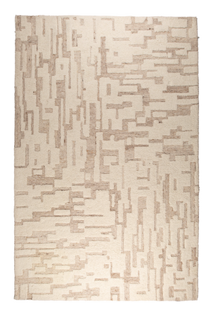 Beige Wool Patterned Carpet | Zuiver Hills | OROA.com