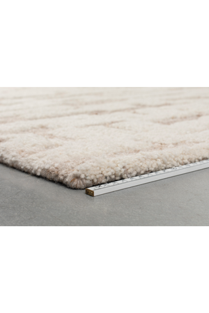 Beige Wool Patterned Carpet | Zuiver Hills | OROA.com