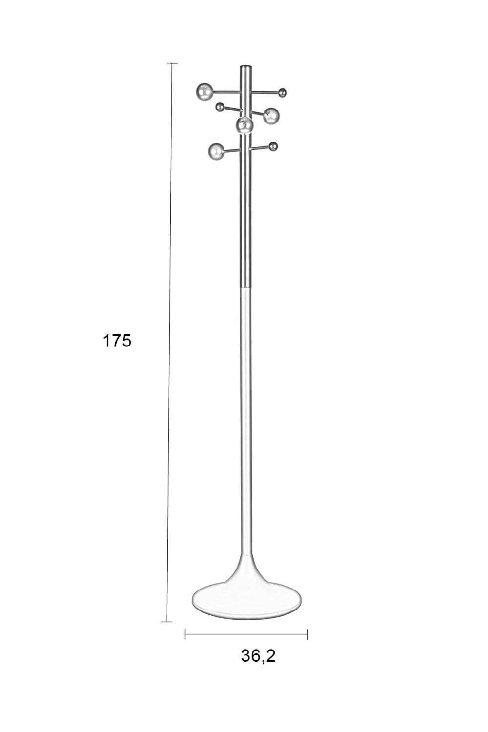 Rubber Wood Coat Rack | Zuiver Jason | Oroa.com