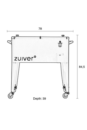 Black Cooler Chest | Zuiver Be Cool | OROA.com