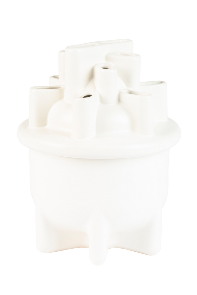 White Ceramic Modern Vase | Zuiver Bassin | OROA.com