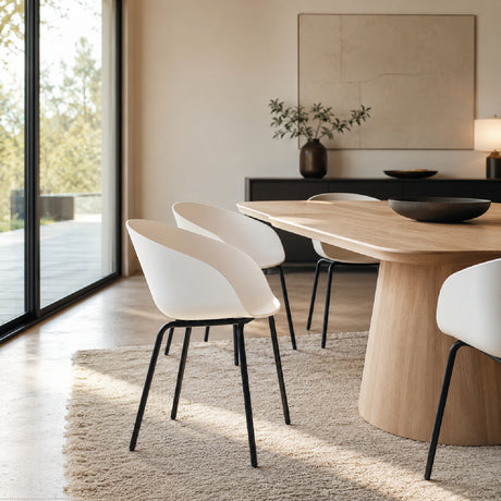   Modern European furniture - Curved Molded Dining Armchairs (2) - www.oroa.com | Oroa.com