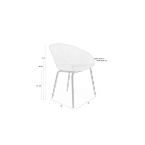   Modern European furniture - Curved Molded Dining Armchairs (2) - www.oroa.com | Oroa.com