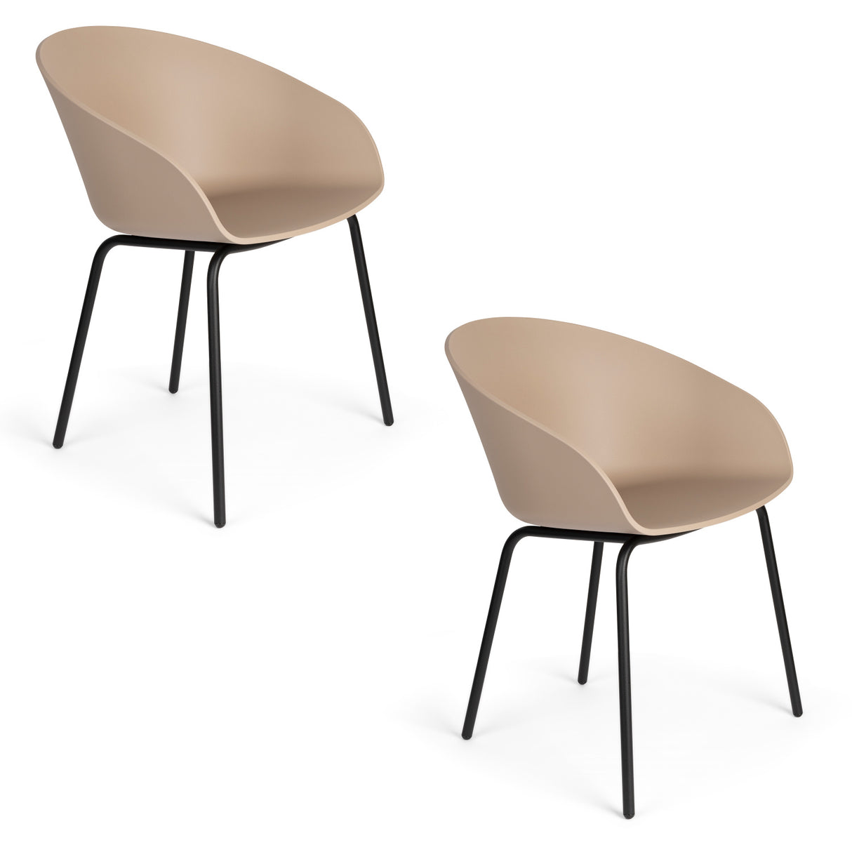   Modern European furniture - Curved Molded Dining Armchairs (2) - www.oroa.com | Oroa.com