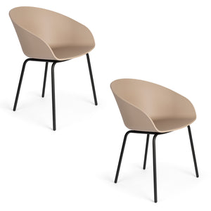   Modern European furniture - Curved Molded Dining Armchairs (2) - www.oroa.com | Oroa.com