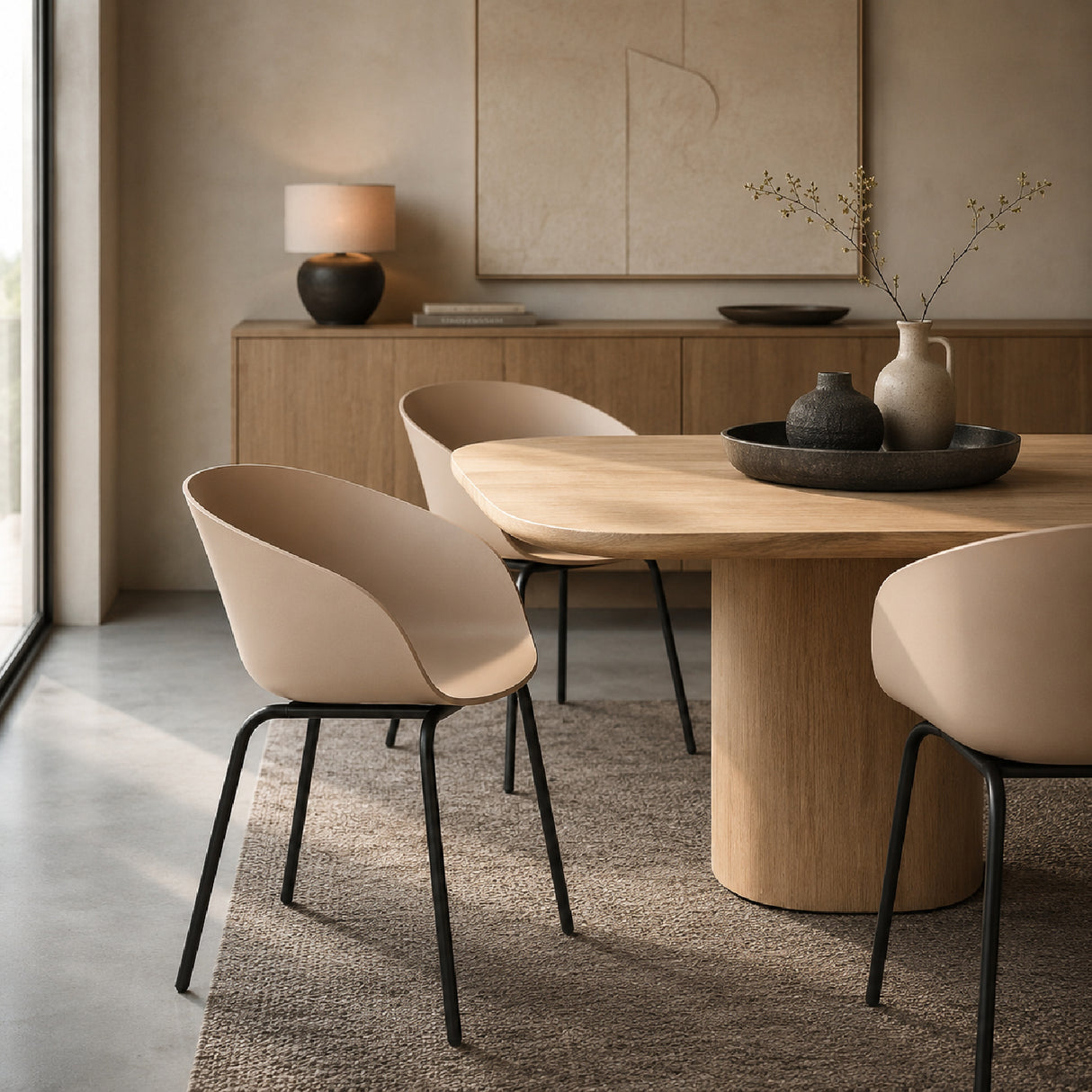   Modern European furniture - Curved Molded Dining Armchairs (2) - www.oroa.com | Oroa.com