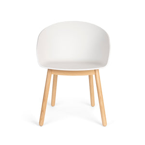   Modern European furniture - Oak Legged Molded Dining Armchairs (2) - www.oroa.com | Oroa.com