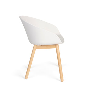   Modern European furniture - Oak Legged Molded Dining Armchairs (2) - www.oroa.com | Oroa.com