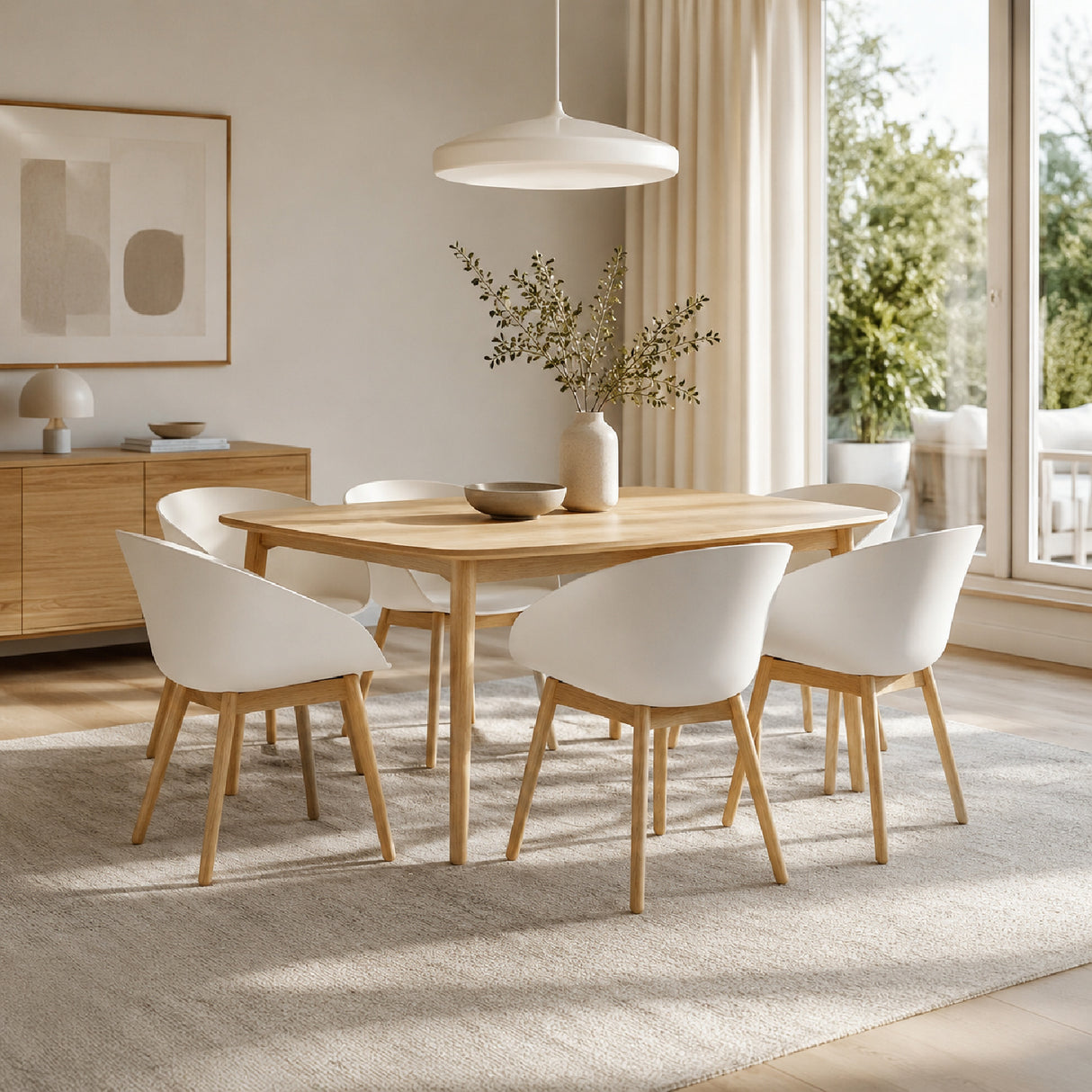   Modern European furniture - Oak Legged Molded Dining Armchairs (2) - www.oroa.com | Oroa.com