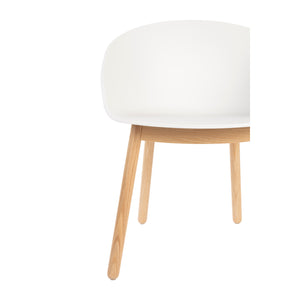   Modern European furniture - Oak Legged Molded Dining Armchairs (2) - www.oroa.com | Oroa.com