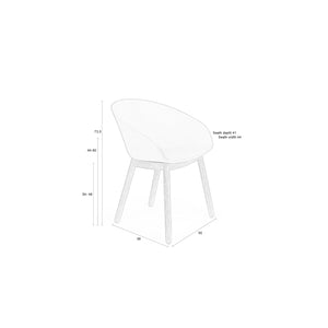   Modern European furniture - Oak Legged Molded Dining Armchairs (2) - www.oroa.com | Oroa.com