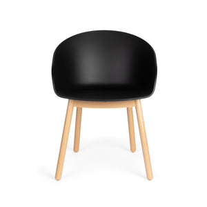   Modern European furniture - Oak Legged Molded Dining Armchairs (2) - www.oroa.com | Oroa.com