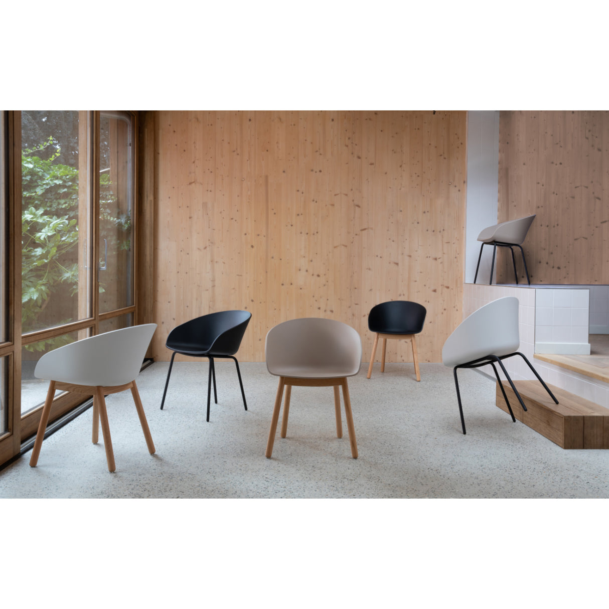   Modern European furniture - Oak Legged Molded Dining Armchairs (2) - www.oroa.com | Oroa.com