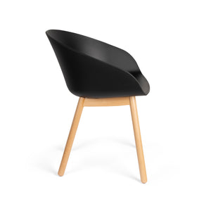   Modern European furniture - Oak Legged Molded Dining Armchairs (2) - www.oroa.com | Oroa.com