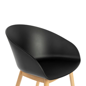   Modern European furniture - Oak Legged Molded Dining Armchairs (2) - www.oroa.com | Oroa.com