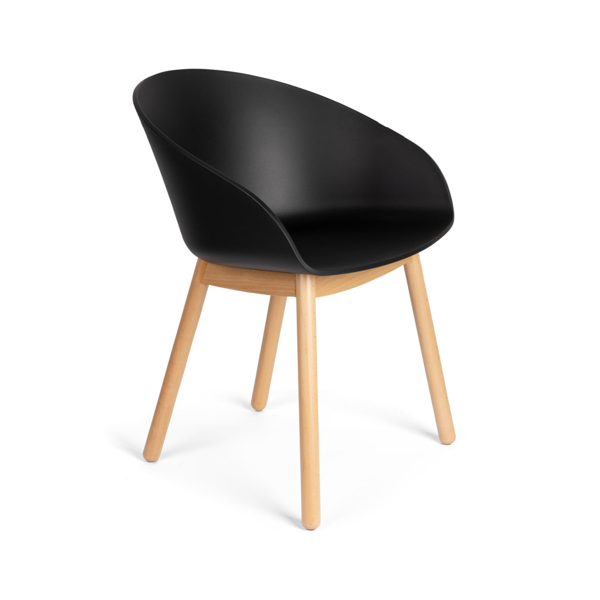   Modern European furniture - Oak Legged Molded Dining Armchairs (2) - www.oroa.com | Oroa.com