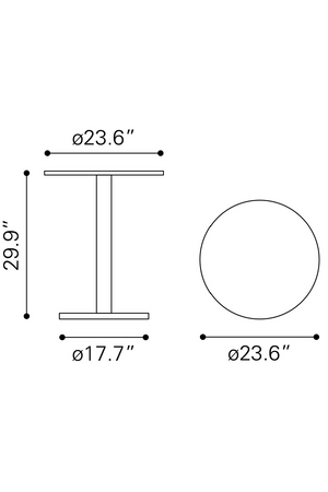 White Bistro Table | OROA Modern Alto | Oroa.com