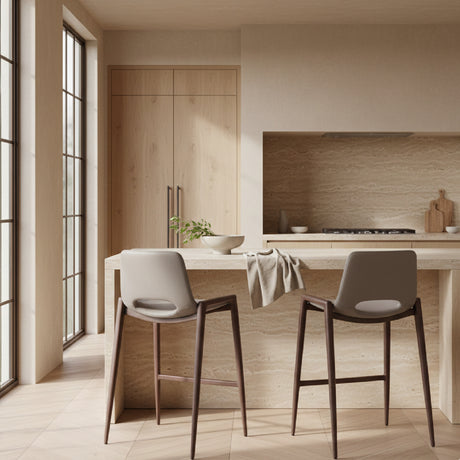 Leather Counter Stools (2) | OROA Modern Desi