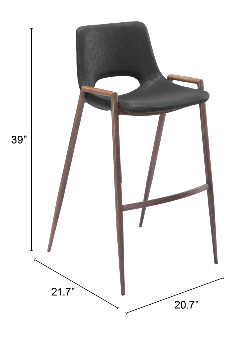 Leather Bar Stools (2) | OROA Modern Desi | Oroa.com