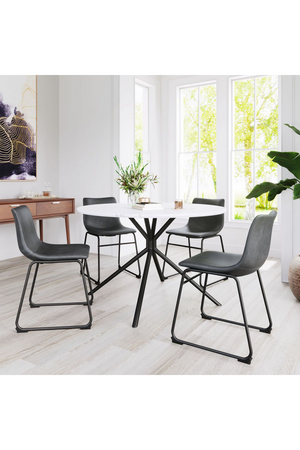 Round Marble Print Dining Table | OROA Modern Amiens | Oroa.com