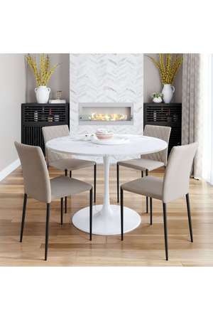 White Pedestal Dining Table | OROA Modern Phoenix | Oroa.com