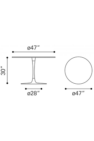 White Pedestal Dining Table | OROA Modern Phoenix | Oroa.com