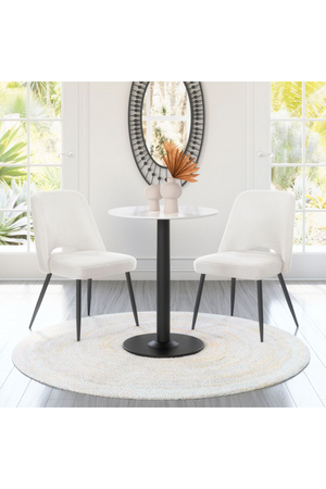 White Shearling Dining Chairs (2) | OROA Modern Teddy | Oroa.com