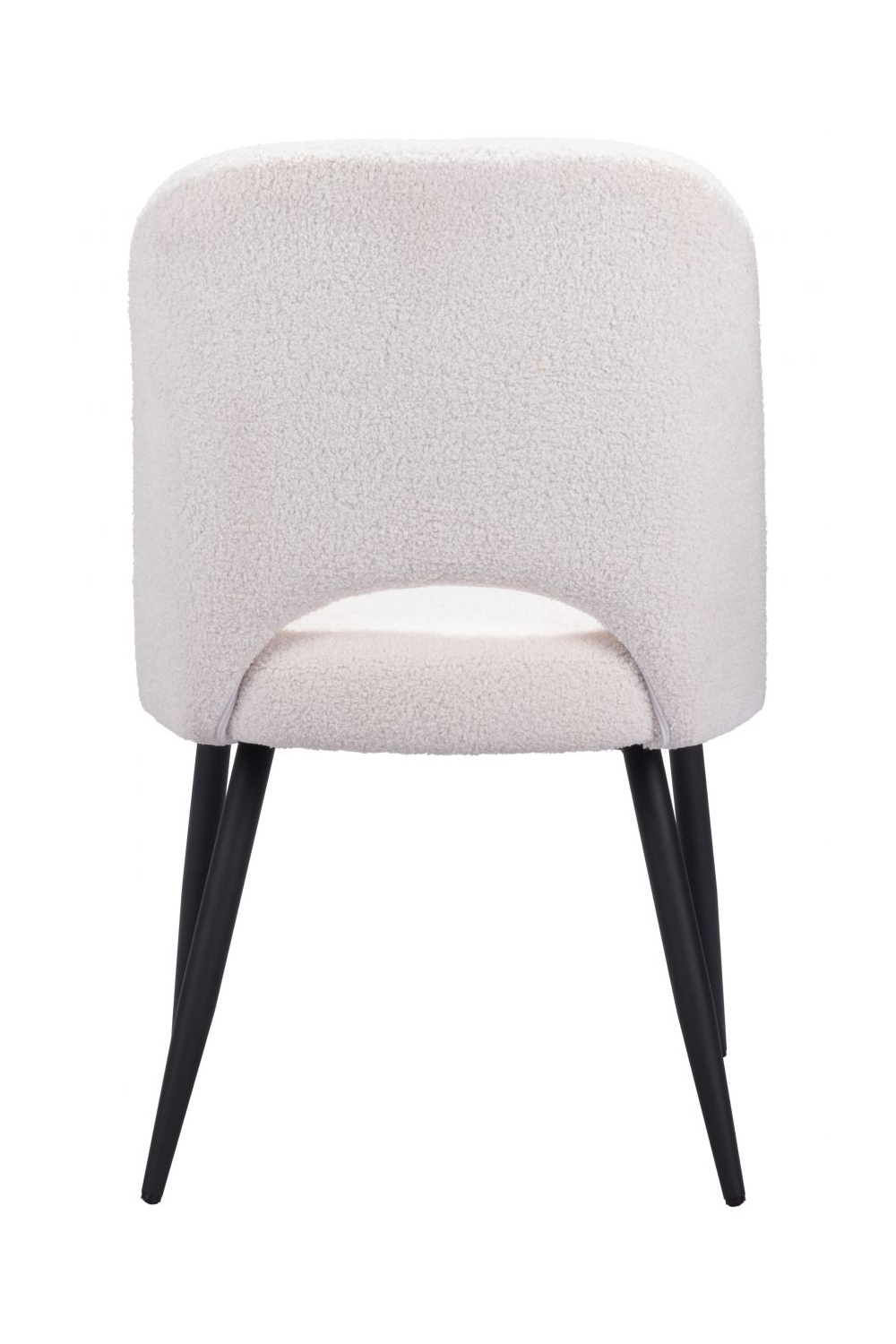 White Shearling Dining Chairs (2) | OROA Modern Teddy | Oroa.com