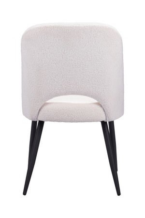 White Shearling Dining Chairs (2) | OROA Modern Teddy | Oroa.com