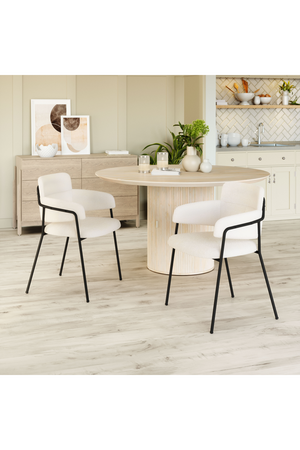 Shearling Style Dining Chairs (2) | OROA Modern Marcel | Oroa.com