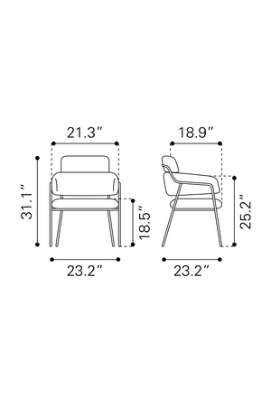 Shearling Style Dining Chairs (2) | OROA Modern Marcel | Oroa.com