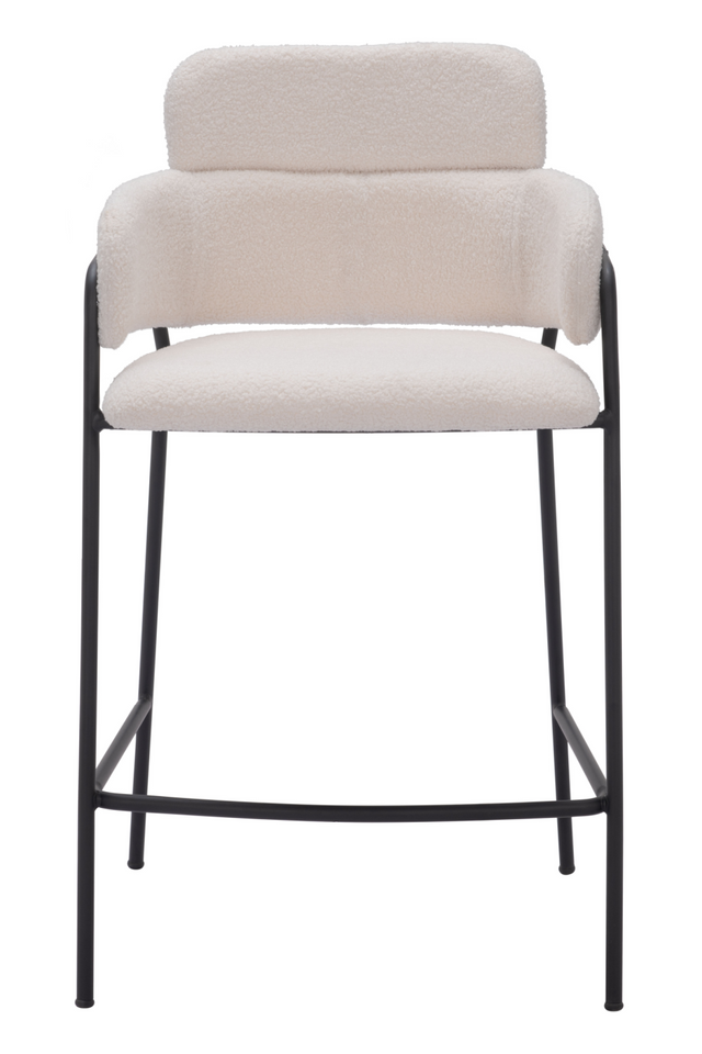 Shearling Style Counter Stools (2) | OROA Modern Marcel | Oroa.com
