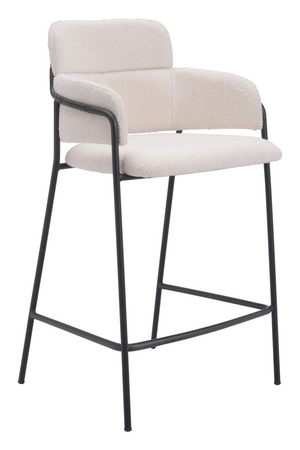 Shearling Style Counter Stools (2) | OROA Modern Marcel | Oroa.com
