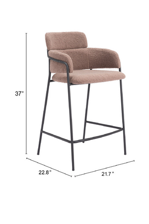 Shearling Style Counter Stools (2) | OROA Modern Marcel | Oroa.com