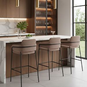   Shearling Style Bar Stools (2) | Oroa.com