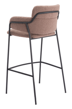 Shearling Style Bar Stools (2) | OROA Modern Marcel | Oroa.com