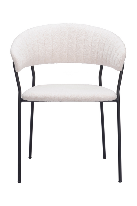 Cream Shearling Dining Chairs (2) | OROA Modern Josephine | Oroa.com