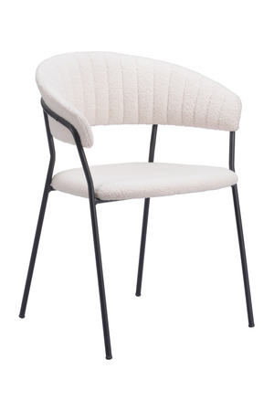 Cream Shearling Dining Chairs (2) | OROA Modern Josephine | Oroa.com