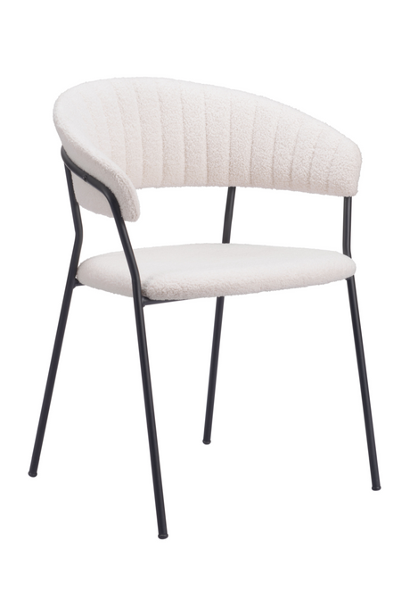   Cream Shearling Dining Chairs (2) | Oroa.com