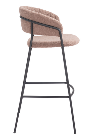Brown Shearling Bar Stools (2) | OROA Modern Josephine | Oroa.com