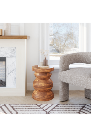 Lacquered Acacia Side Table | OROA Modern Kerala | Oroa.com