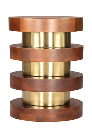 Acacia Wood Walnut Side Table | OROA Modern Marigot | OROA.com